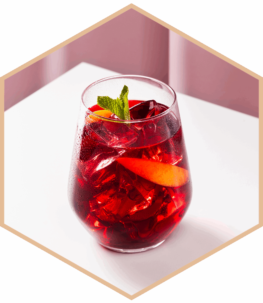 Cocktail cerise romarin